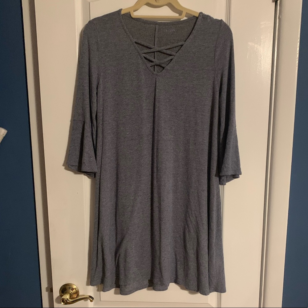 Grey flowy dress